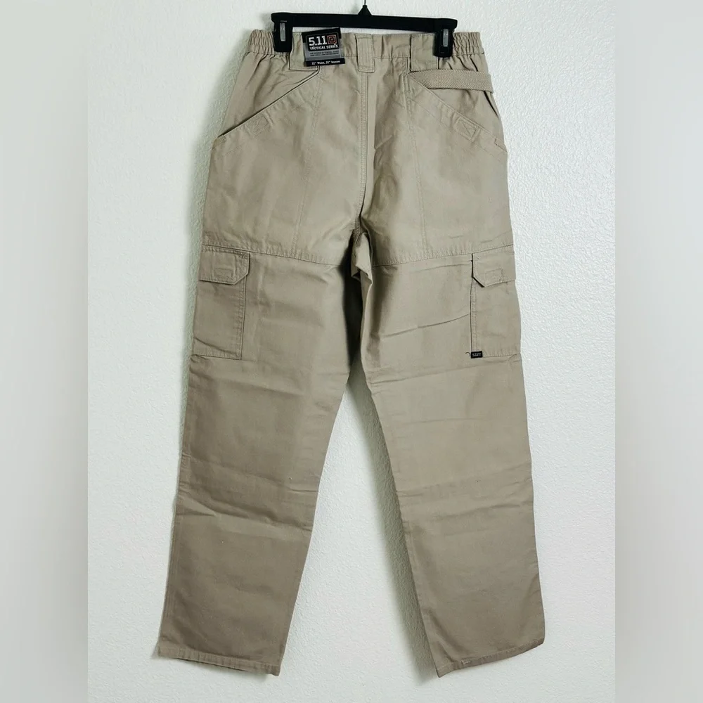 5.11 Tactical Series Men's Beige 100% Cotton Canvas Cargo Pants Size 32”x32” - Picture 3 of 7